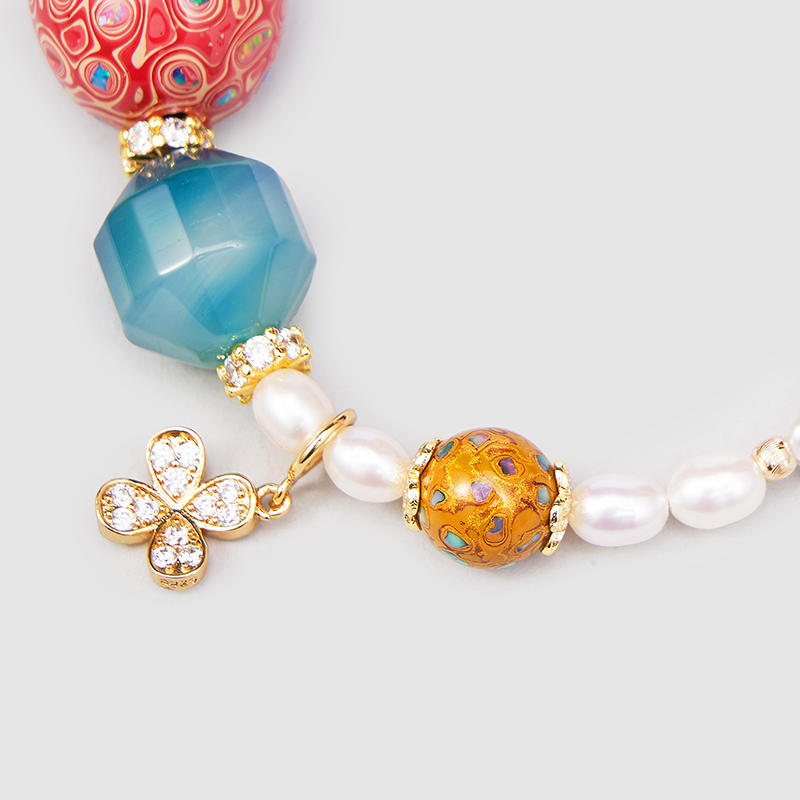Original Handmade Natural Pearls collar  by OHGG - OHGGRN24173