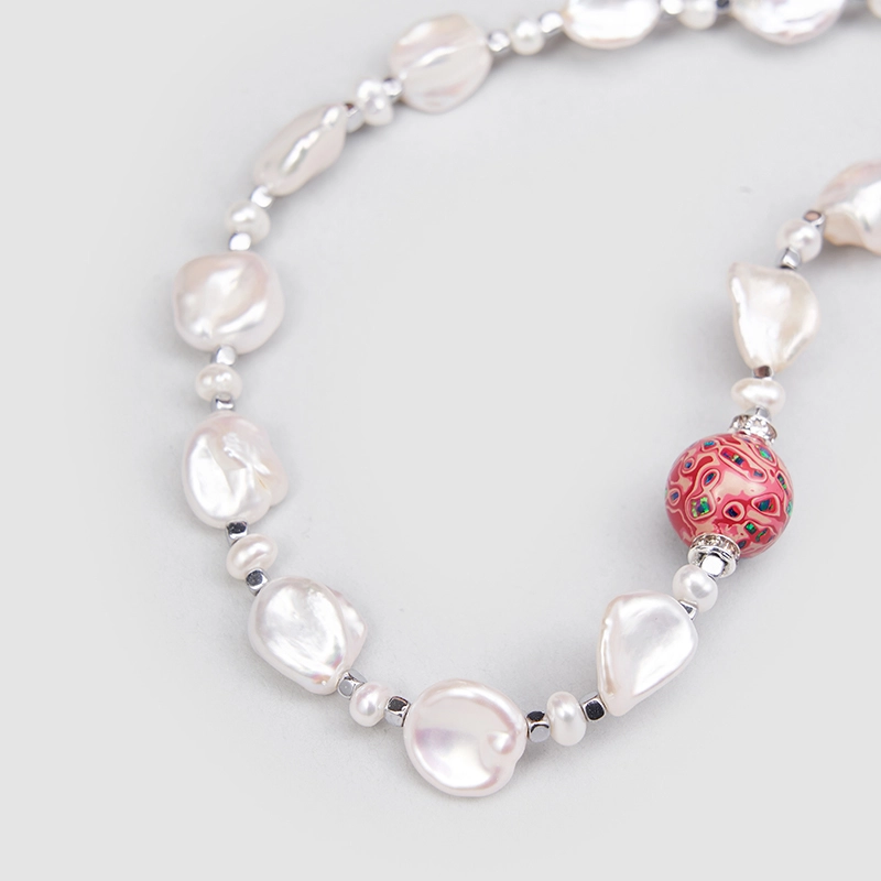 Original Handmade Natural Pearls collar  by OHGG - OHGGRN24179