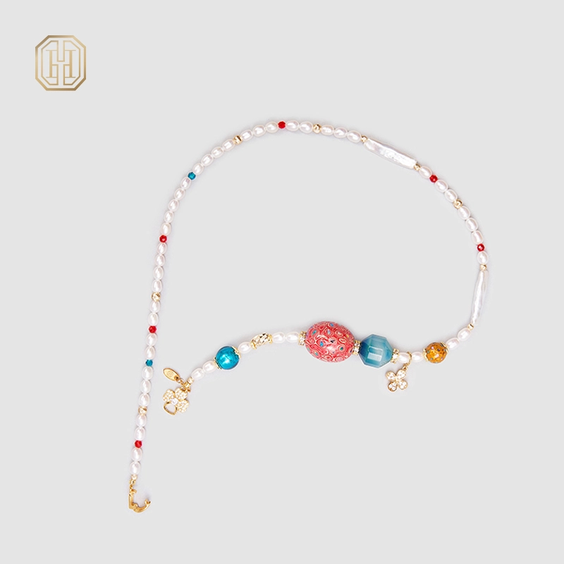 Original Handmade Natural Pearls collar  by OHGG - OHGGRN24173