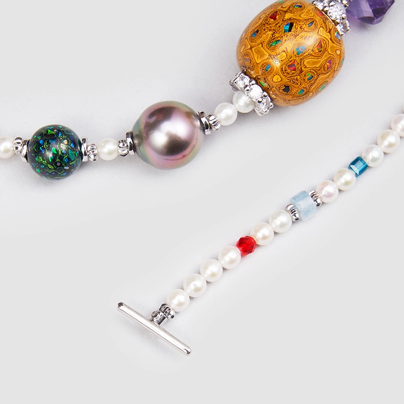 Original Handmade Natural Pearls collar  by OHGG - OHGGRN24181