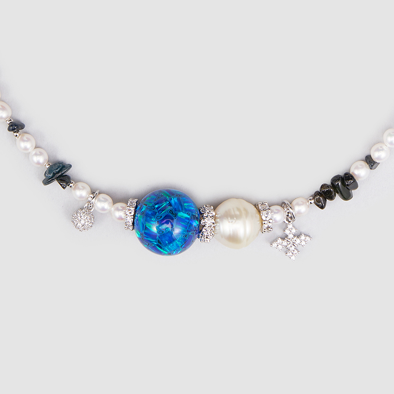 Original Handmade Natural Pearls collar by OHGG - OHGGRN24167