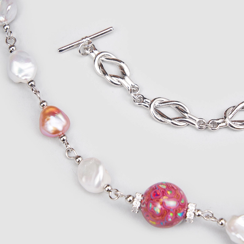 Original Handmade Natural Pearls collar chain  by OHGG - OHGGRN24183