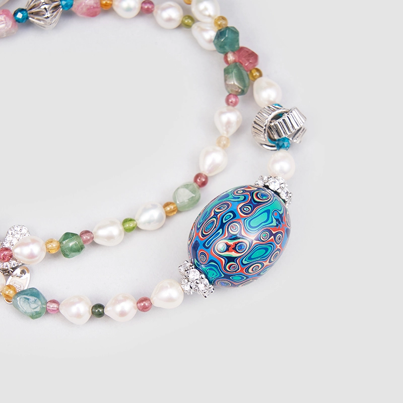 Original Handmade Natural Pearls collar chain  by OHGG - OHGGRN24169