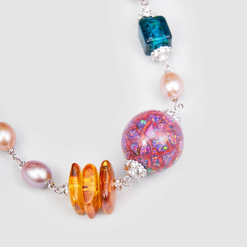 Original Handmade Natural Pearls collar  by OHGG - OHGGRN24171
