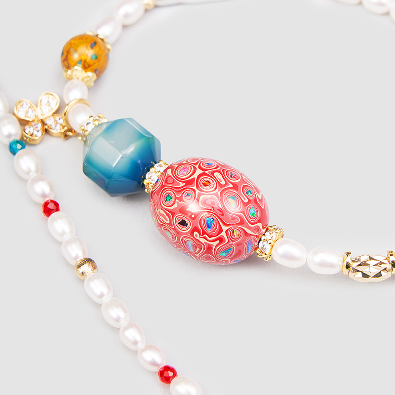 Original Handmade Natural Pearls collar  by OHGG - OHGGRN24173