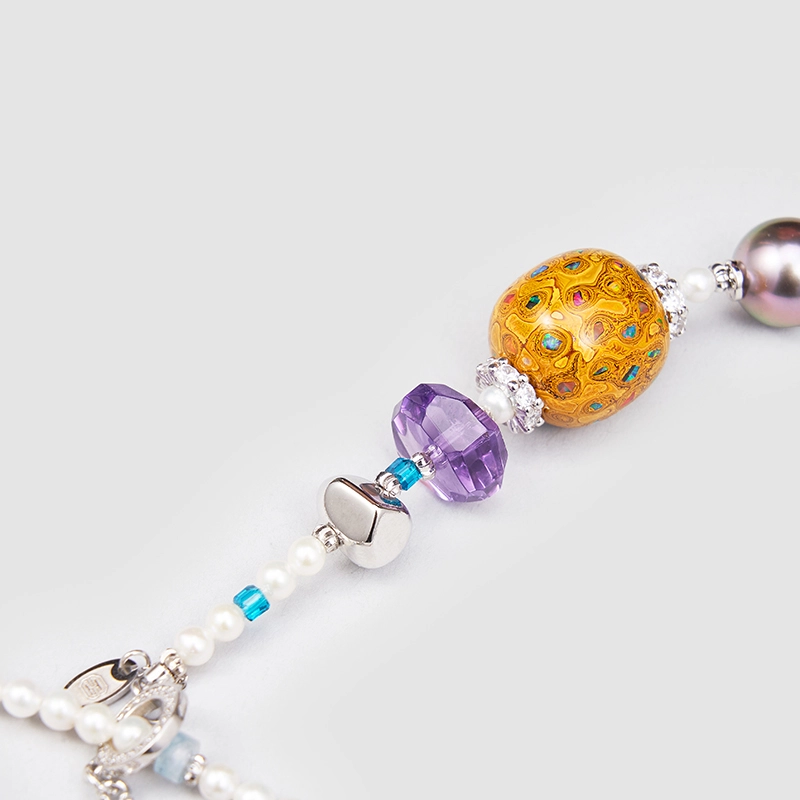 Original Handmade Natural Pearls collar  by OHGG - OHGGRN24181