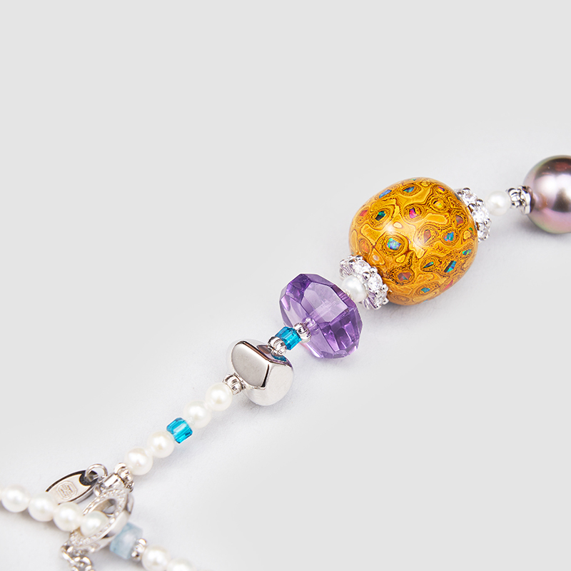Original Handmade Natural Pearls collar  by OHGG - OHGGRN24181