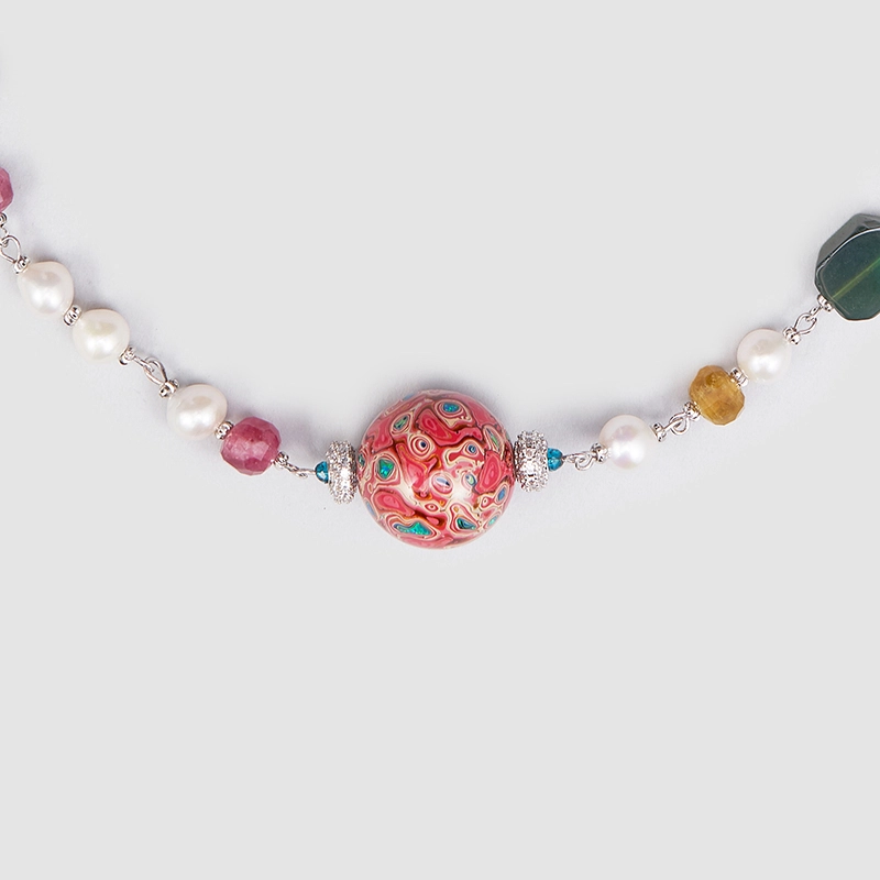 Original Handmade Natural Pearls sweater chain by OHGG - OHGGRN24185