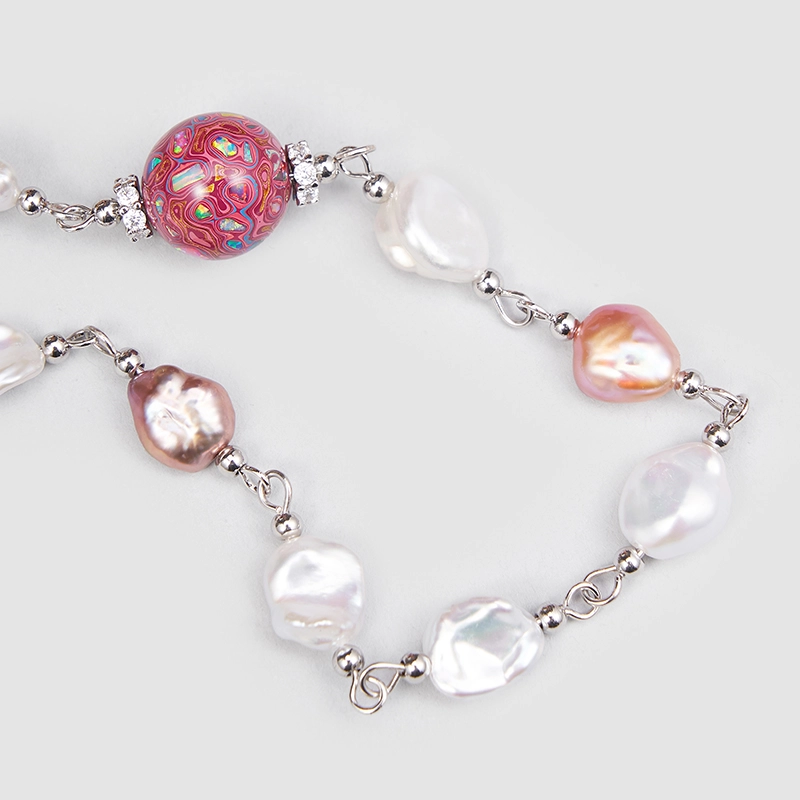 Original Handmade Natural Pearls collar chain  by OHGG - OHGGRN24183