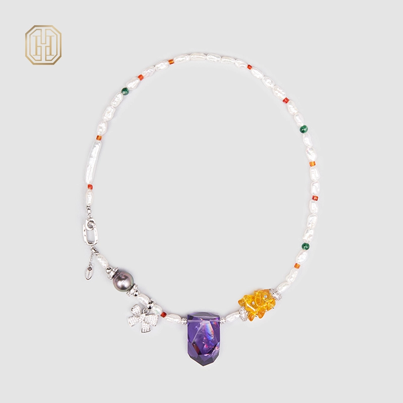 Original Handmade Natural Pearls collar  by OHGG - OHGGRN24170