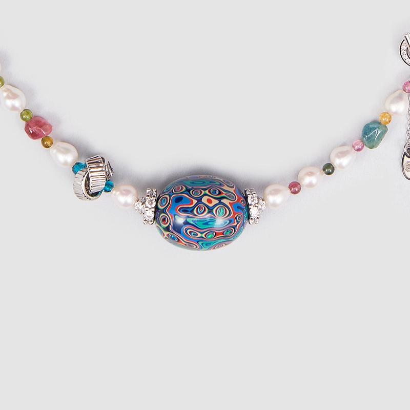 Original Handmade Natural Pearls collar chain  by OHGG - OHGGRN24169
