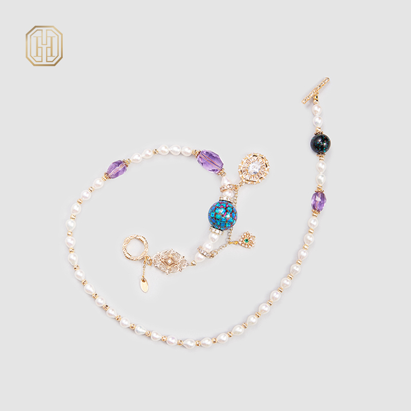 Original Handmade Natural Pearls collar chain by OHGG - OHGGRN24177