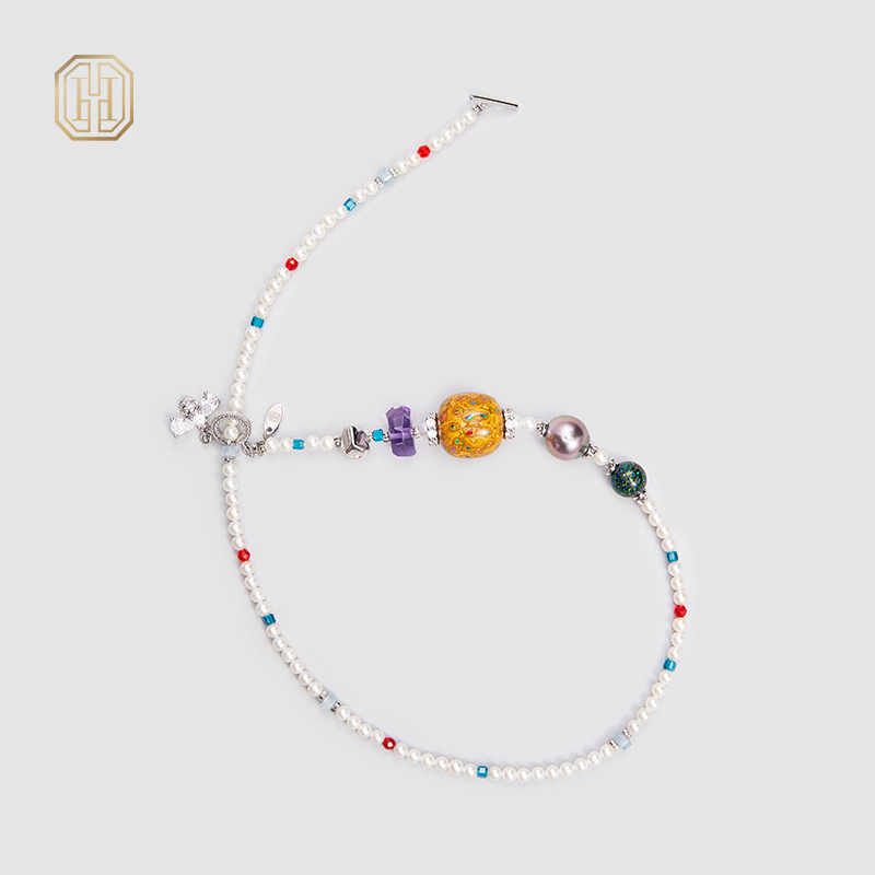 Original Handmade Natural Pearls collar  by OHGG - OHGGRN24181