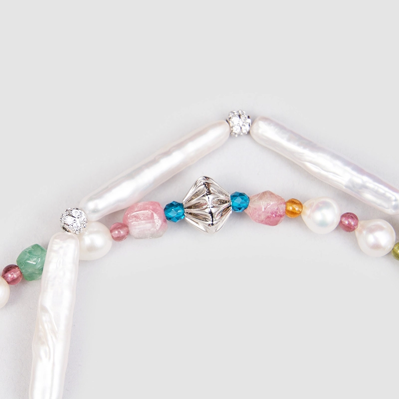 Original Handmade Natural Pearls collar chain  by OHGG - OHGGRN24169