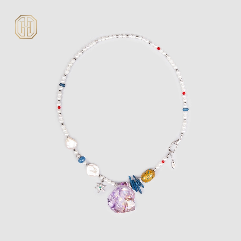 Original Handmade Natural Pearls collar  by OHGG - OHGGRN24178