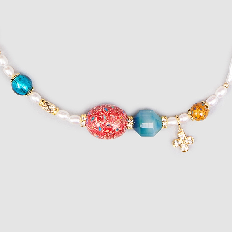 Original Handmade Natural Pearls collar  by OHGG - OHGGRN24173