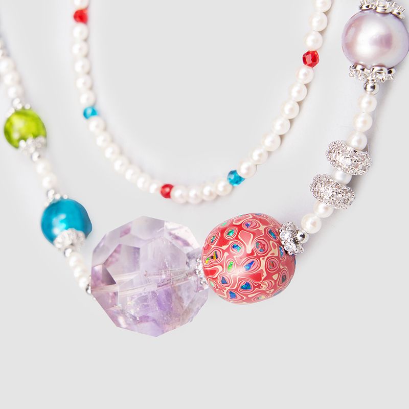 Original Handmade Natural Pearls collar  by OHGG - OHGGRN24174
