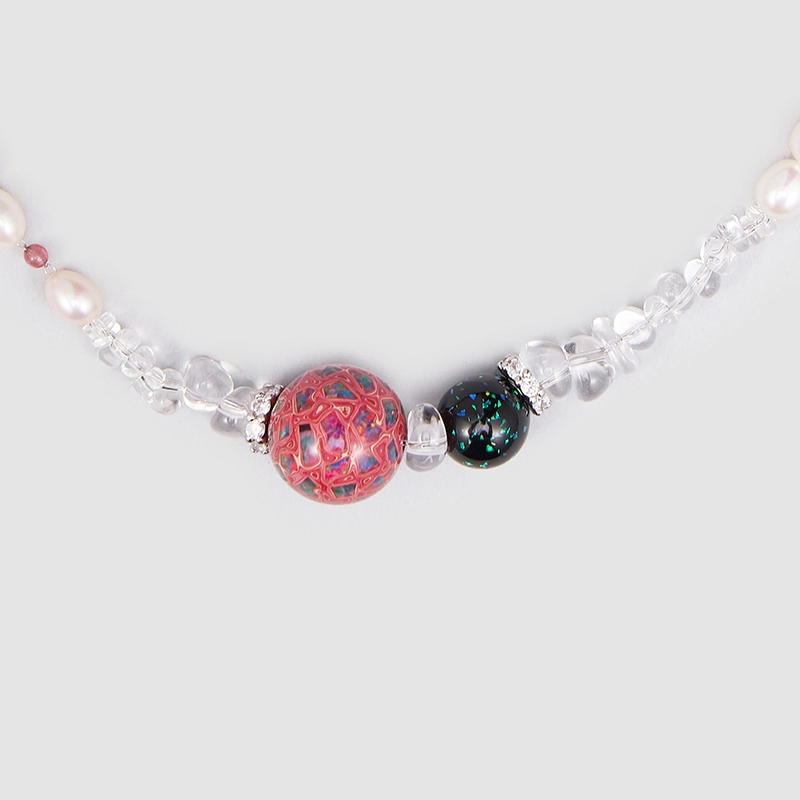 Original Handmade Natural Pearls collar  by OHGG - OHGGRN24175