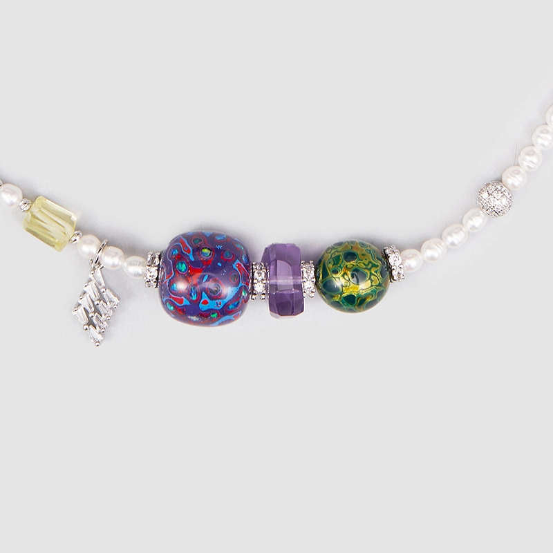 Original Handmade Natural Pearls collar  by OHGG - OHGGRN24172