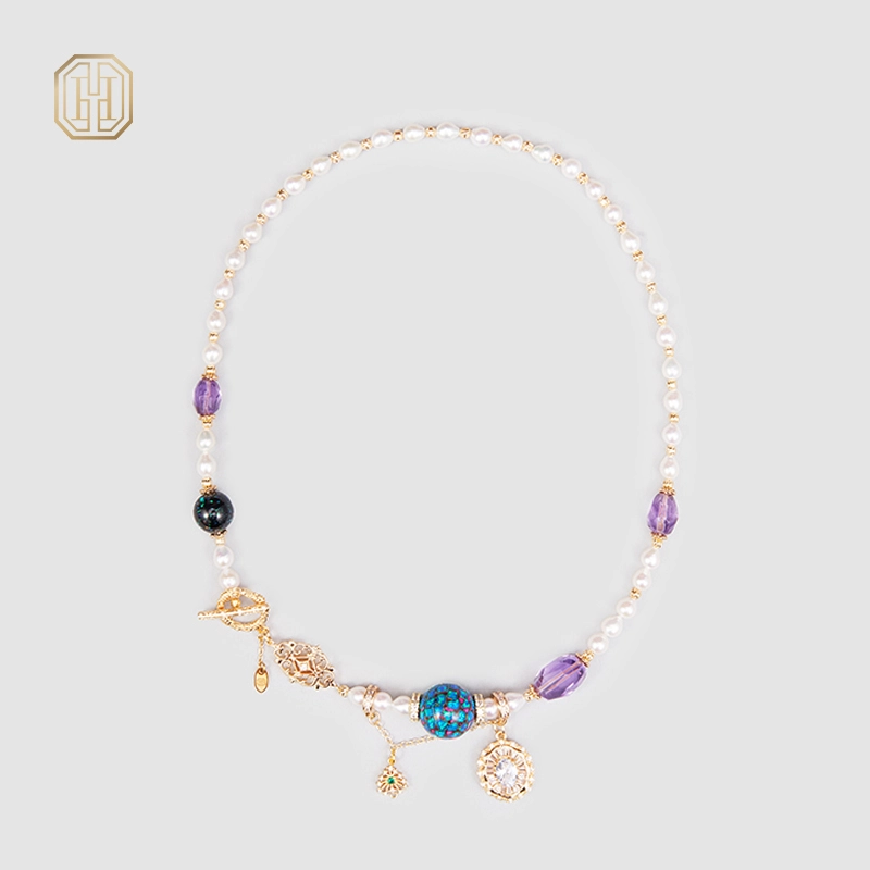 Original Handmade Natural Pearls collar chain by OHGG - OHGGRN24177