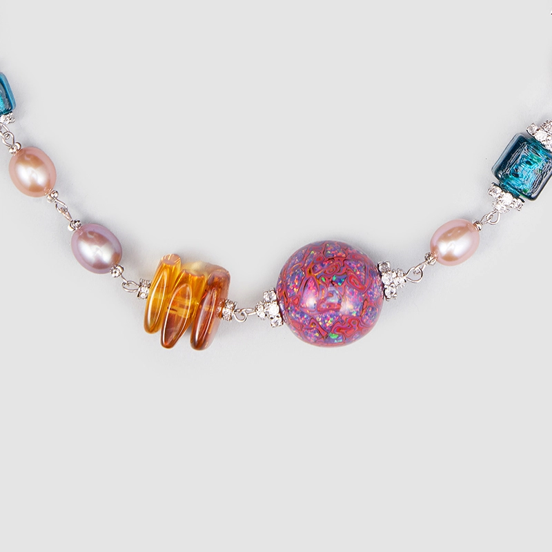 Original Handmade Natural Pearls collar  by OHGG - OHGGRN24171