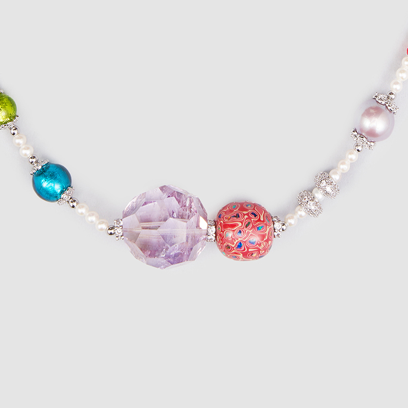 Original Handmade Natural Pearls collar  by OHGG - OHGGRN24174