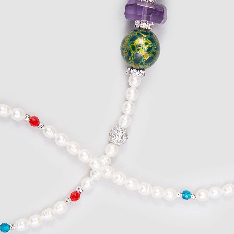 Original Handmade Natural Pearls collar  by OHGG - OHGGRN24172