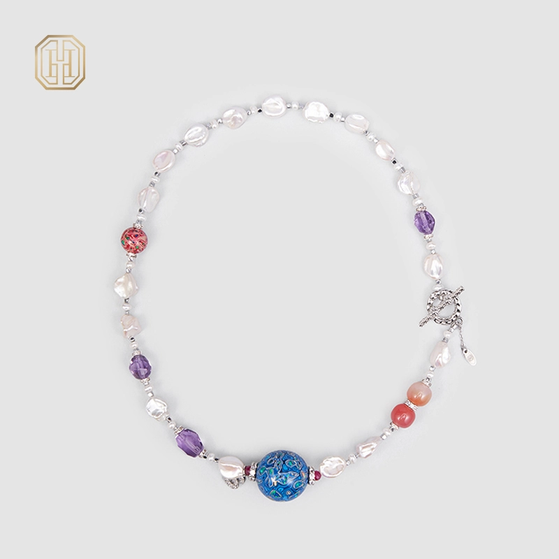 Original Handmade Natural Pearls collar  by OHGG - OHGGRN24179