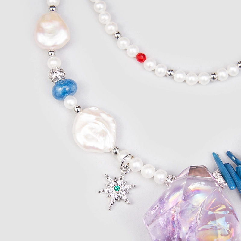 Original Handmade Natural Pearls collar  by OHGG - OHGGRN24178