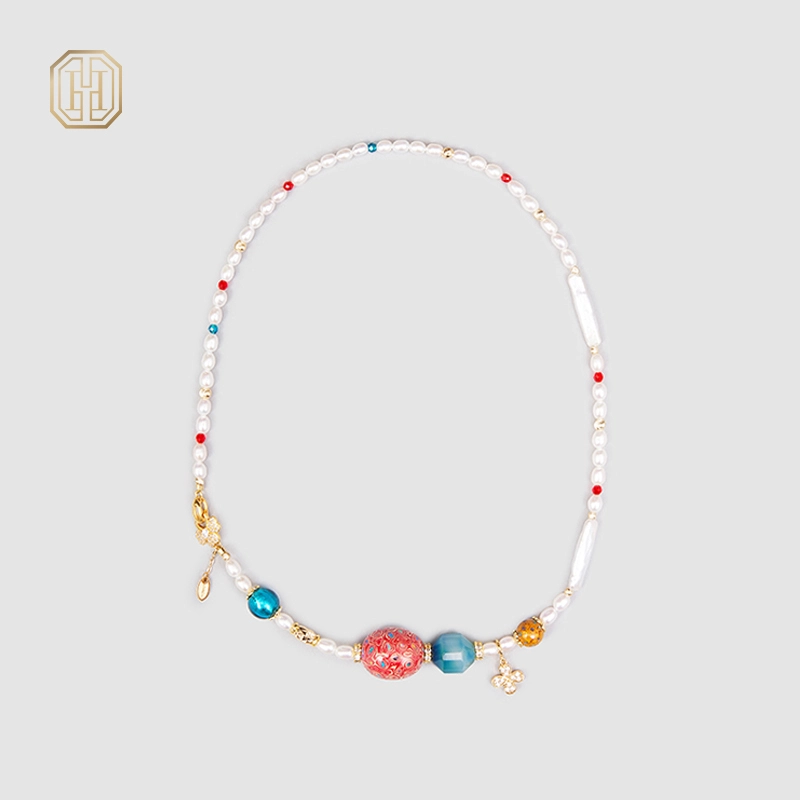 Original Handmade Natural Pearls collar  by OHGG - OHGGRN24173