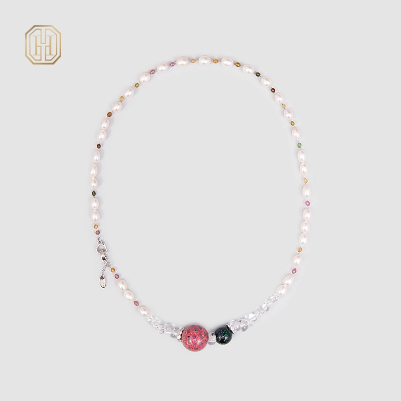 Original Handmade Natural Pearls collar  by OHGG - OHGGRN24175