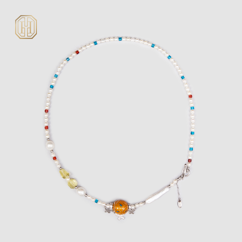 Original Handmade Natural Pearls collar  by OHGG - OHGGRN24180