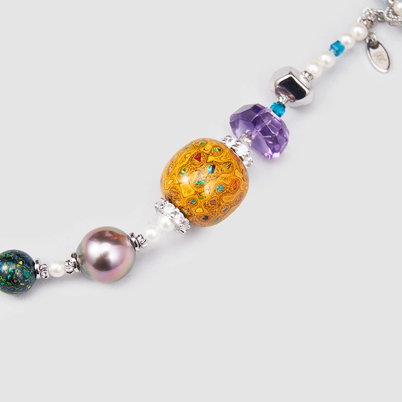 Original Handmade Natural Pearls collar  by OHGG - OHGGRN24181