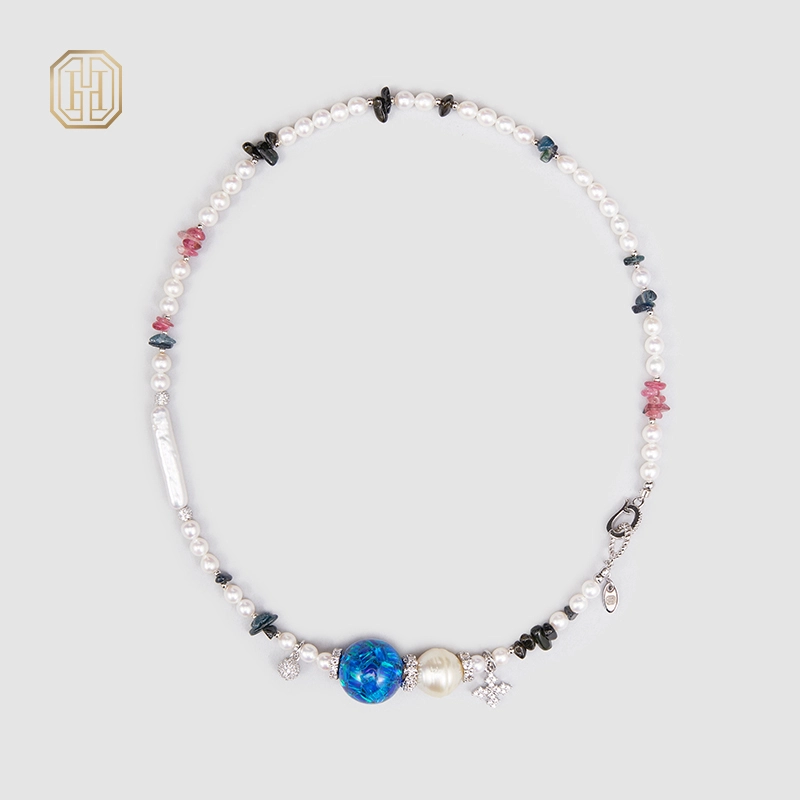 Original Handmade Natural Pearls collar by OHGG - OHGGRN24167