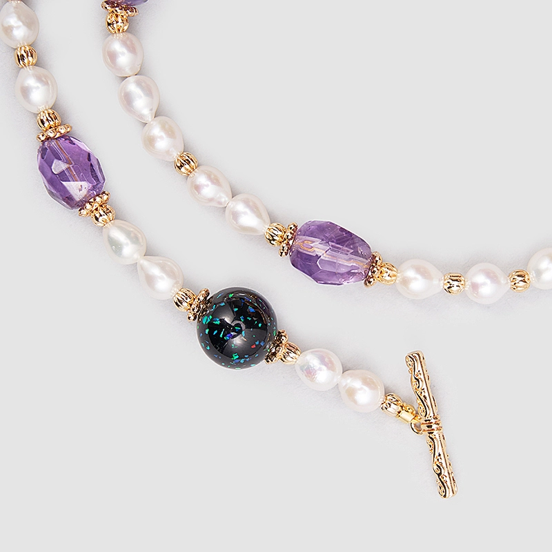 Original Handmade Natural Pearls collar chain by OHGG - OHGGRN24177