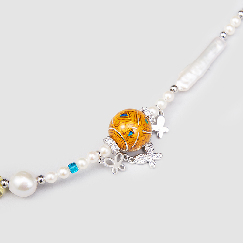 Original Handmade Natural Pearls collar  by OHGG - OHGGRN24180