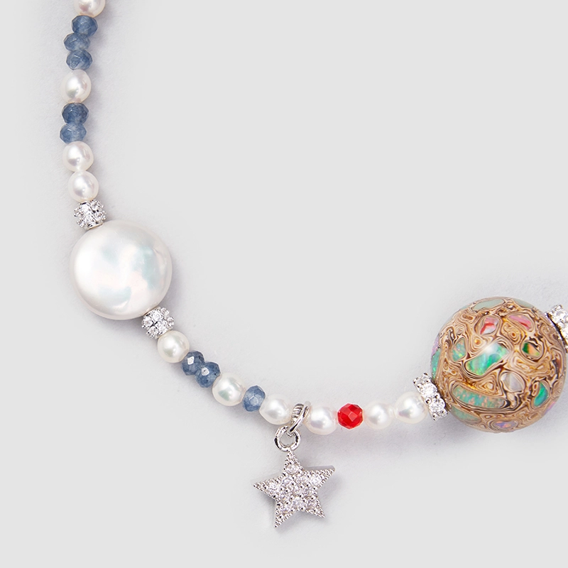 Original Handmade Natural Pearls collar by OHGG - OHGGRN24168