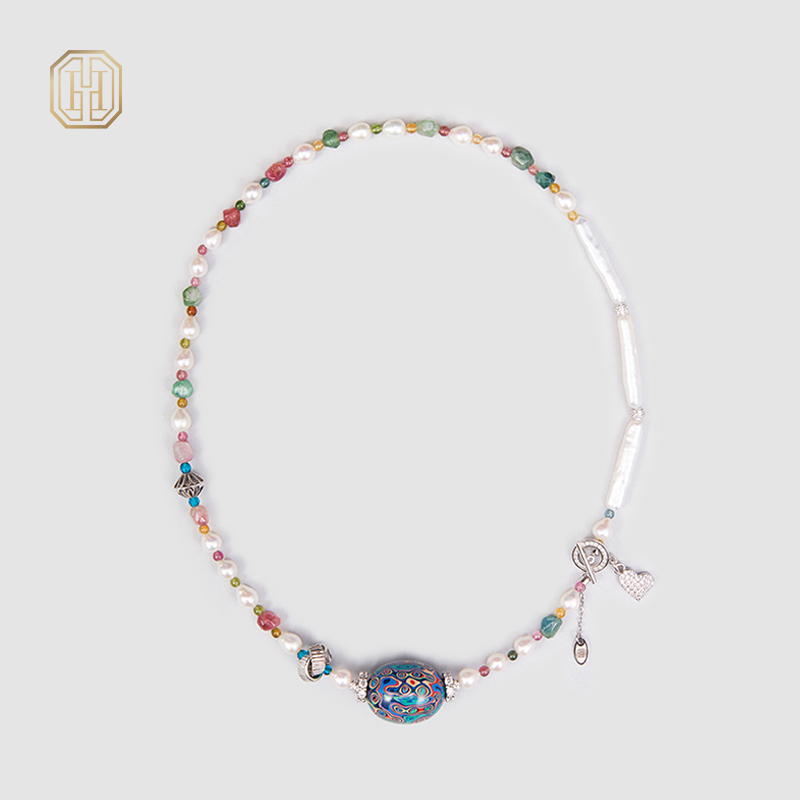 Original Handmade Natural Pearls collar chain  by OHGG - OHGGRN24169
