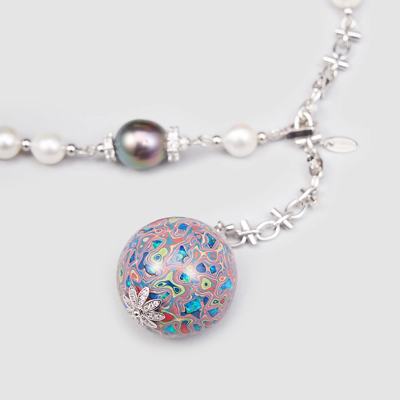 Original Handmade Natural Pearls sweater chain by OHGG - OHGGRN24214