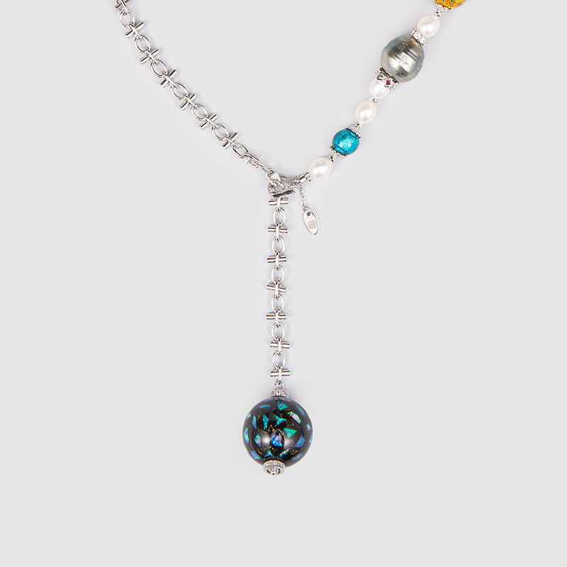 Original Handmade Natural Pearls sweater chain by OHGG - OHGGRN24196