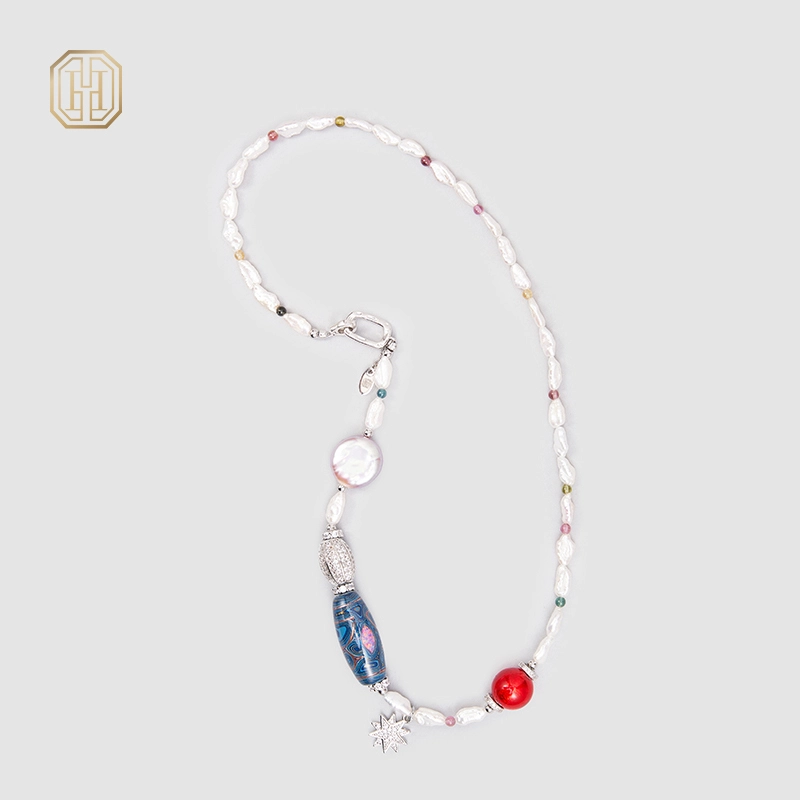 Original Handmade Natural Pearls collar by OHGG - OHGGRN24189