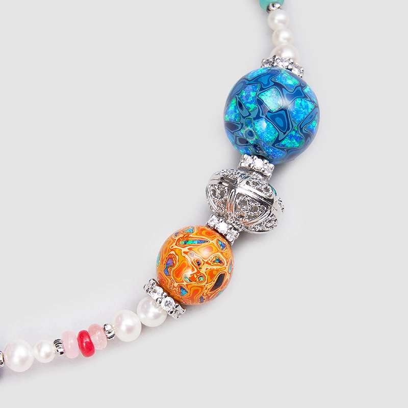 Original Handmade Natural Pearls collar chain by OHGG - OHGGRN24204