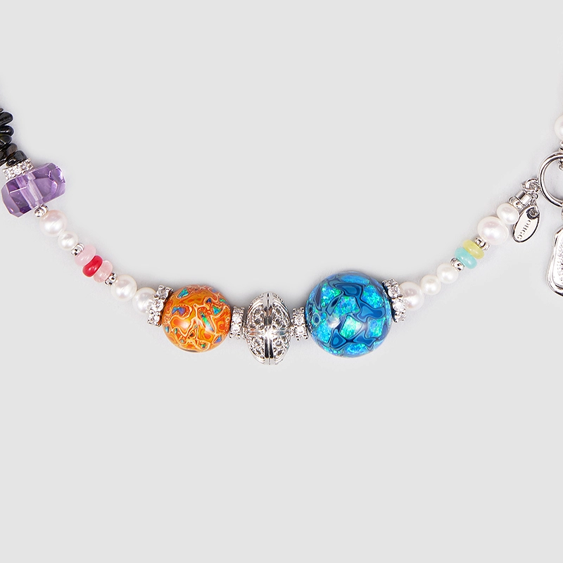 Original Handmade Natural Pearls collar chain by OHGG - OHGGRN24204
