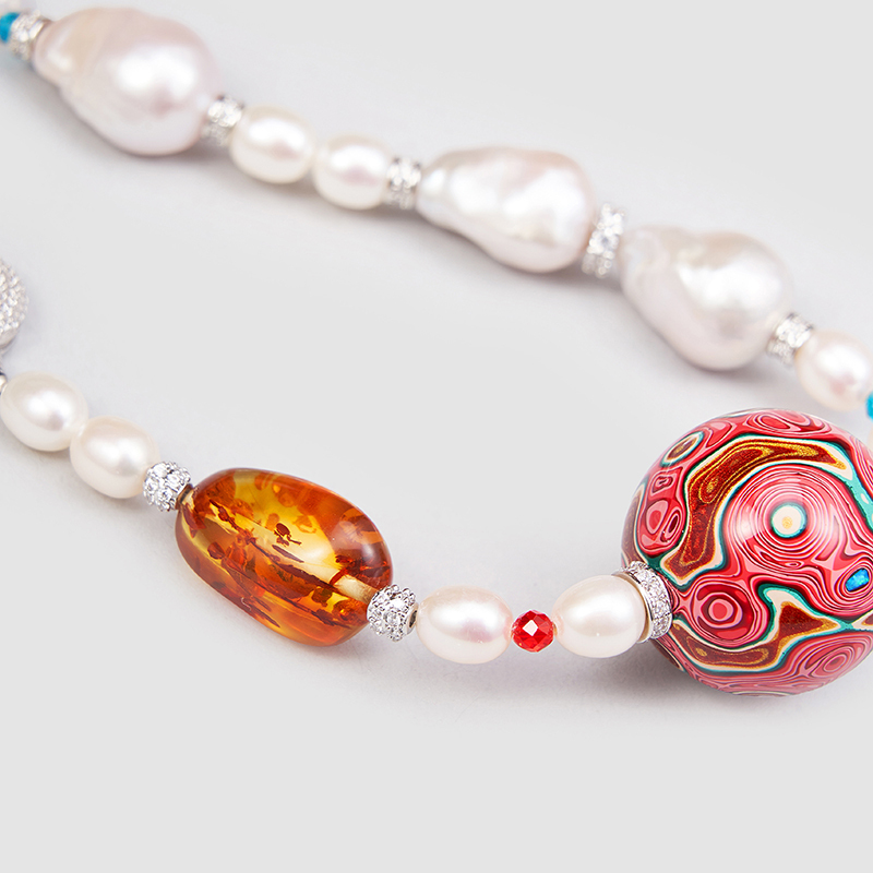 Original Handmade Natural Pearls Necklace by OHGG - OHGGRN24205