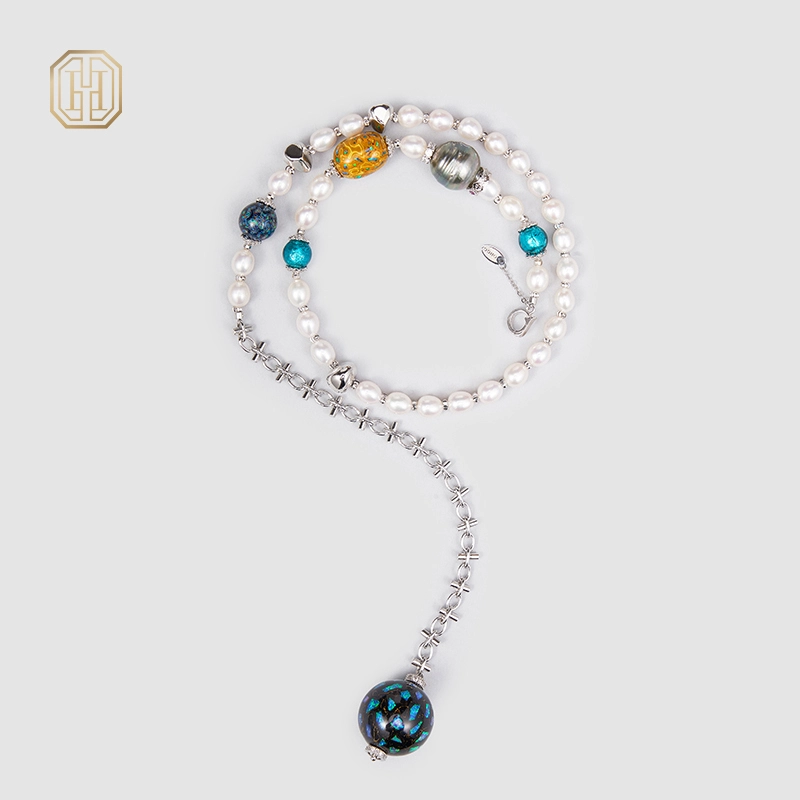 Original Handmade Natural Pearls sweater chain by OHGG - OHGGRN24196