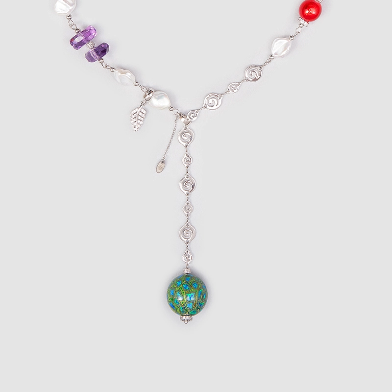 Original Handmade Natural Pearls sweater chain by OHGG - OHGGRN24192