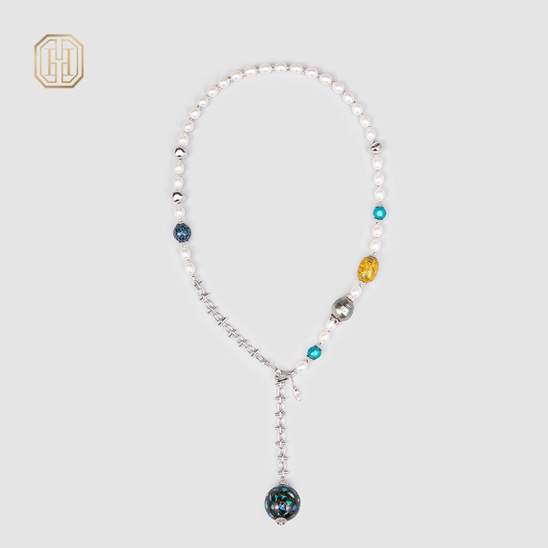 Original Handmade Natural Pearls sweater chain by OHGG - OHGGRN24196