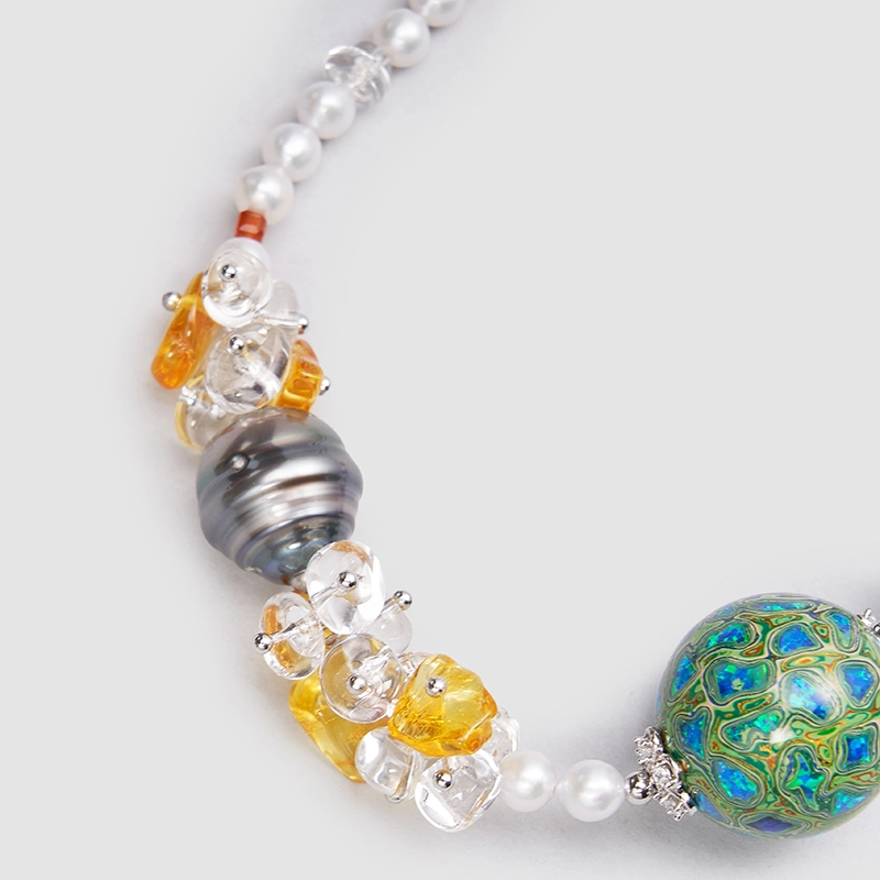 Original Handmade Natural Pearls collar by OHGG - OHGGRN24193