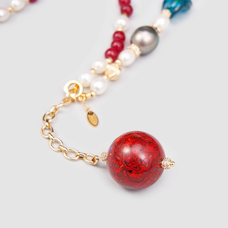 Original Handmade Natural Pearls collar chain by OHGG - OHGGRN24201