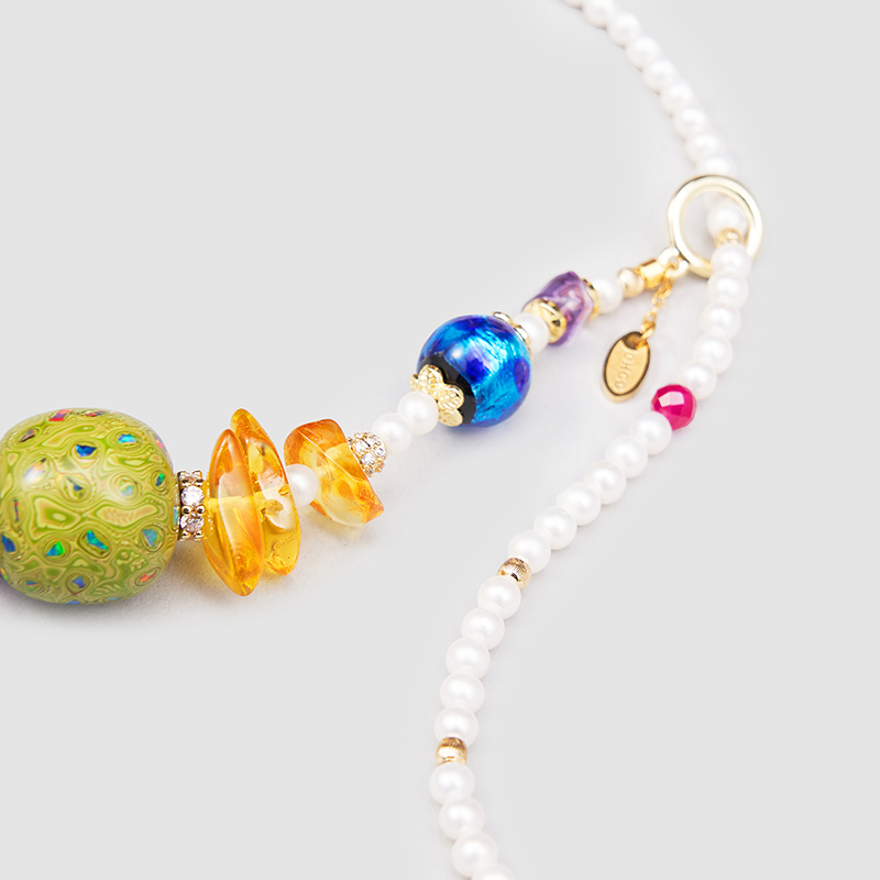 Original Handmade Natural Pearls collar by OHGG - OHGGRN24210